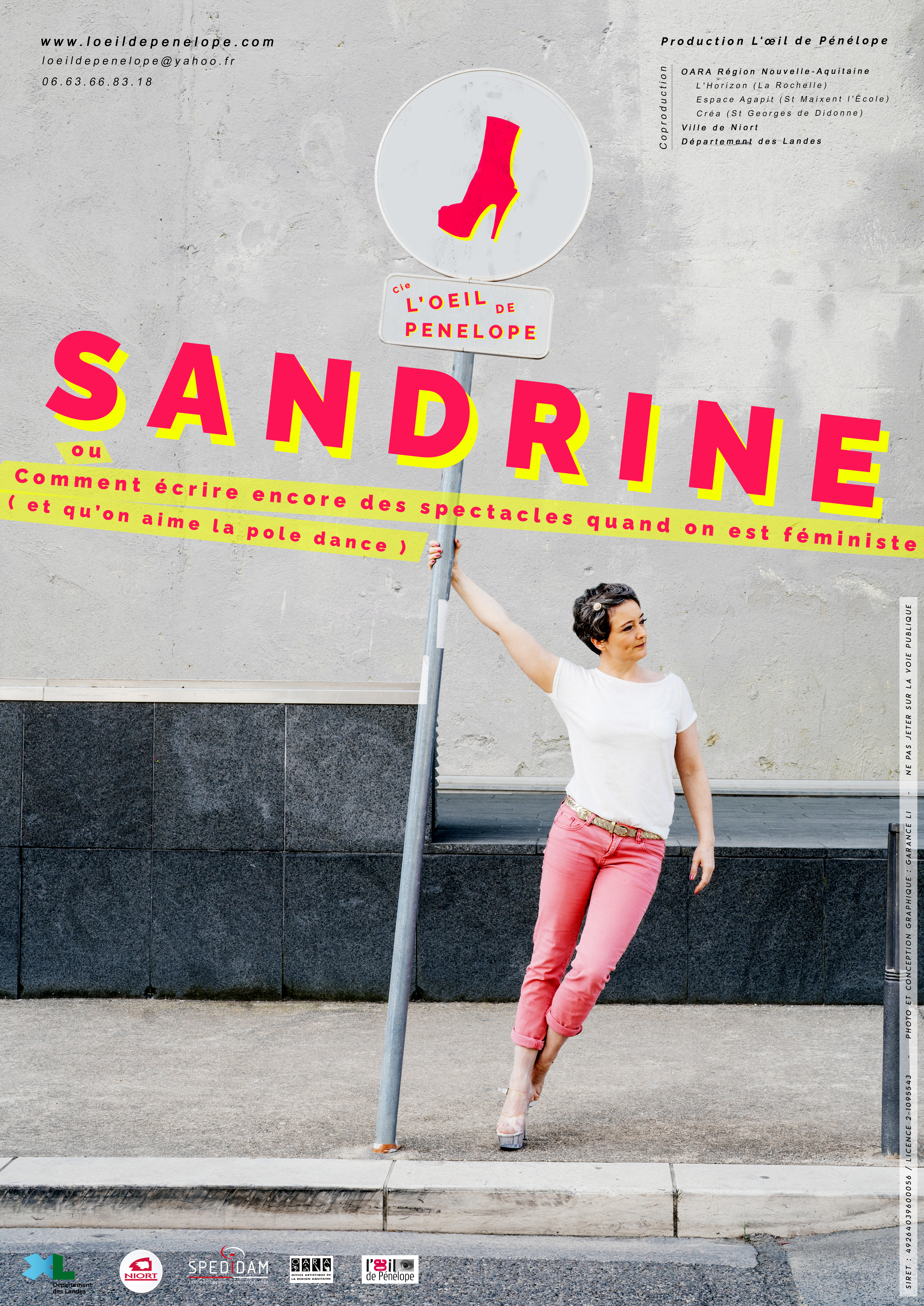 affiche sandrine Lyon jaune fluo infoscomplètes